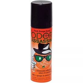 JAY MFG Odor Assassin Odor Eliminator Fresh Orange 1500 Sprays , Aerosol, Can 2.2 Oz