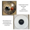 XNM Battery Powered Wall Clock 12 Inch Round Black and