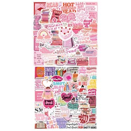 240 Reading Stickers for Kindles, Pink Book Stickers for Kindles, Scrap Book Stickers Pink, Aesthetic Reading Stickers, Reading Lover Waterproof Vinyl Stickers for Water Bottle, Luggage, Skateboard