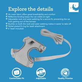 RC Pets Adventure Kitty Harness, Cat Walking Harness, Small, Maldives