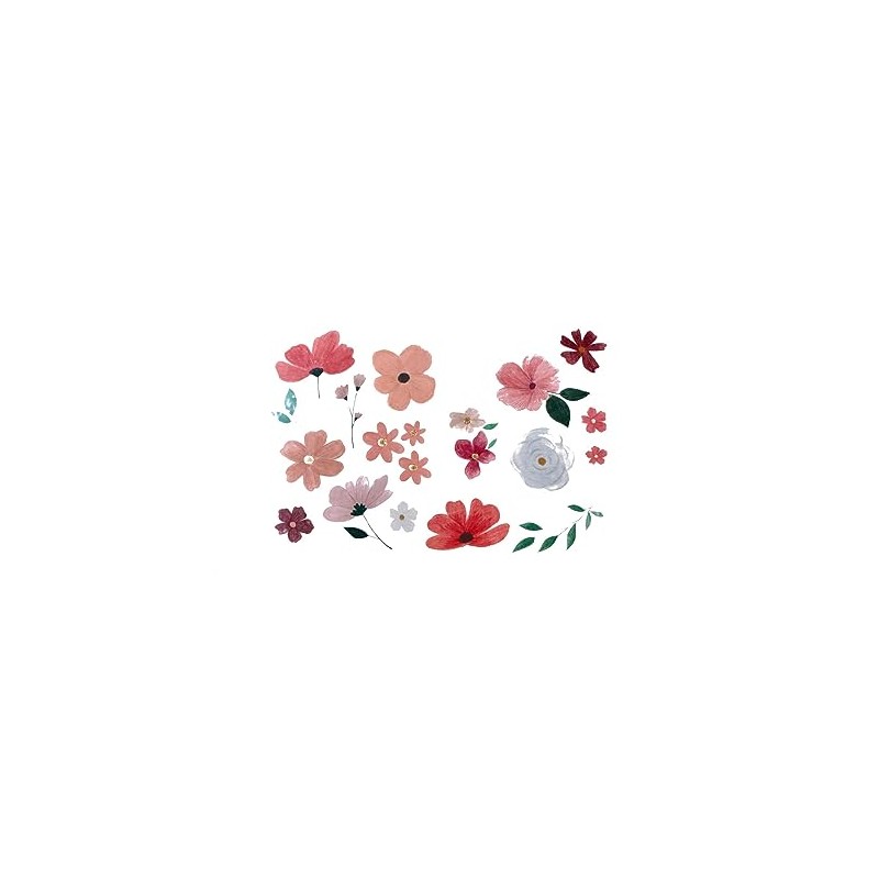 PartyDeco Tattoos Washable Flowers for Parties Hen Party Birthday Decoration