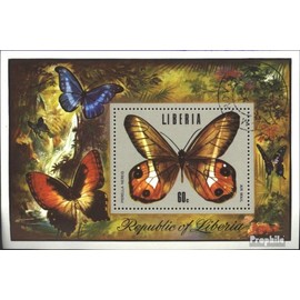 Liberia block73 (complete.issue) fine used/cancelled 1974 Tropical Butterflies (Stamps for collectors) Butterflies