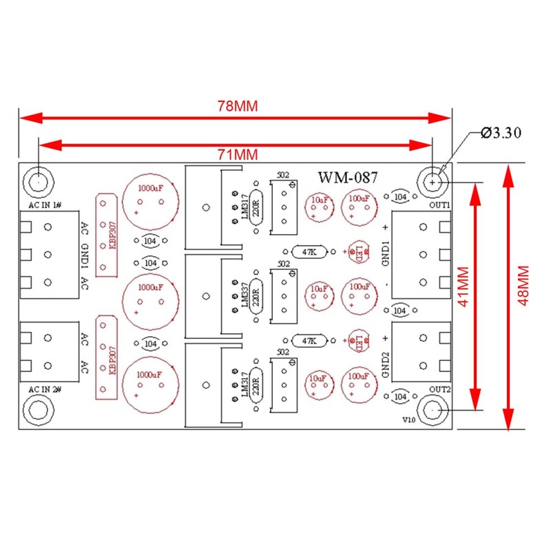 Buck Voltage Converter, LM317 LM337 Adjustable Step Down Power Supply