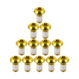 EASTERN POWER 12 Pcs Bicycle Disc Brake Bolts MTB Rotor Bolts 6-Bolt M5x10mm Brake Bolts Mountain Bike Blue/Gold/Green/Orange/Black/Red