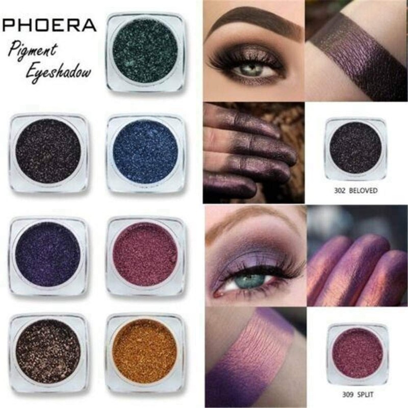 AQUAPURITY PHOERA® Pigment Eyeshadow Palette Metallic Shimmer Glitter Loose Powder