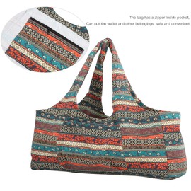 Bolsa para Esterilla de Yoga, Ligera, de Gran Tamaño, con Bolsillos, Bolsa de Viaje de Lona Transpirable para Deportes, Playa, mamá, Llevar Adelante, IR de Compras