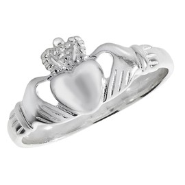 925 Sterling Silver Ladies Claddagh Ring WJS13946RSO
