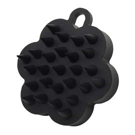 Refoiner 頭皮マッサージ ブラシ スカルプブラシ 花の形 シャンプーブラシ 洗髪 ヘッドマッサージ器 乾湿両用 ヘッドマッサージャー 頭皮洗浄 お風呂用 持ちやすい 頭皮に優しく 優しく すべての髪質に適しています 男性 女性 子供に適しています ブラック