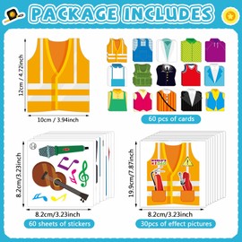 Qyeahkj 60 Packs Father's Day Card Making Kits for Kids Father's Day DIY Arts Crafts Father's Day Shirt Greeting Card with Stickers Handmade Crafting Card Bulk for Father's Day Party Supplies Decor