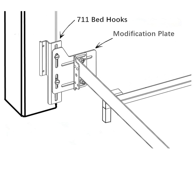 ZhouDaShu Bed Frame Brackets, Bed Frame Adapter for Headboard Conversion,