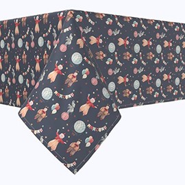 Fabric Textile Products, Machine Washable, 100% Milliken Polyester, Tablecloths, Table Runners, Napkins, & Outdoor Tablecloths, Circus Toss (60" x 104")