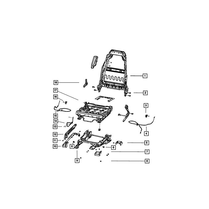 Mopar 1SR95DX9AA Folding Seat Latch Release Handle