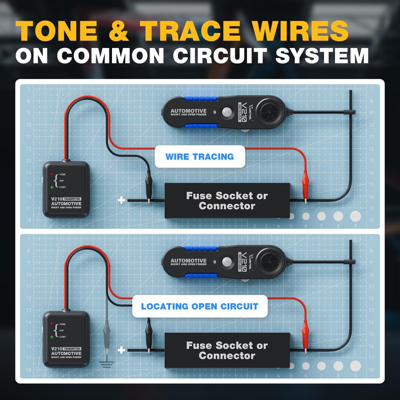 VDIAGTOOL V210 Wire Tracer Electrical Automotive Open & Short Finder