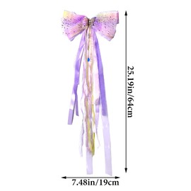 LIANCHEN Purple School Cone Bow, Pink School Cone Bow, Sugar Cone Bow, Decorative First Day of School Bow, Chulty Bag Bow for First Day of School Decoration, Gift, Wedding, 60 x 15 cm (Purple)