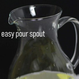 Simax SMALL Glass Pitcher 16 Oz: Borosilicate Glass Pitchers With Handle - Montessori Pitcher For Kids - Mini Pitcher - Small Water Pitcher For Orange Juice, Milk & Tea - Pint Small Pitcher -1/2 Quart