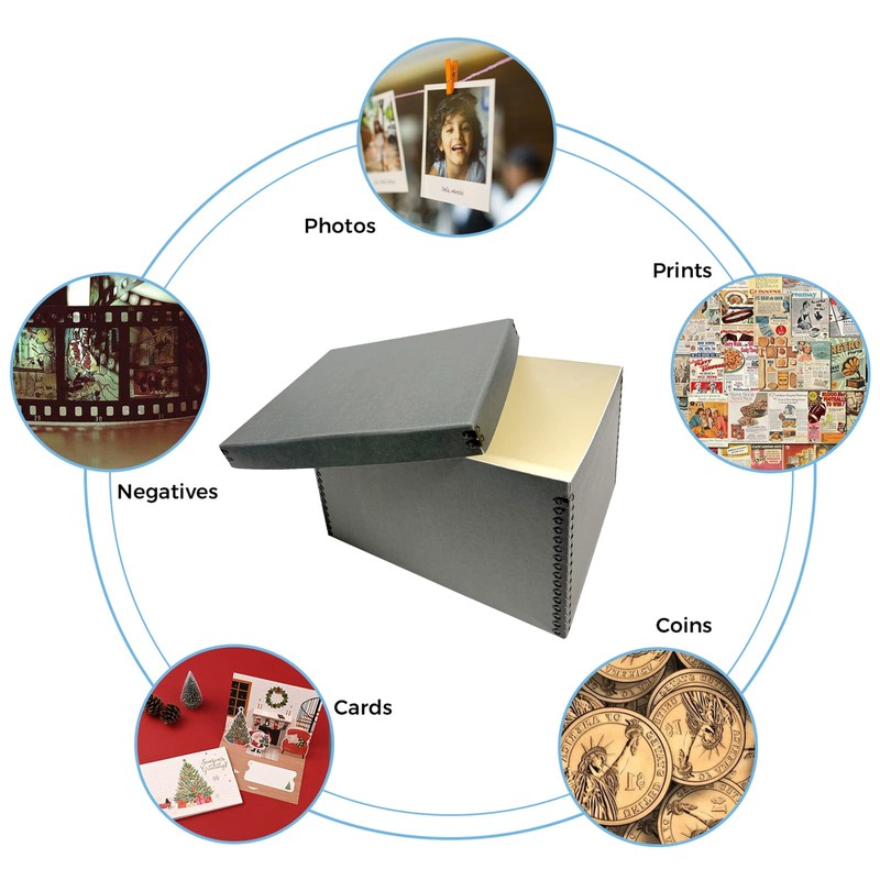Lineco Record Storage Box 12x15x10 inch. Extra-Durable Filing Archival Cartons
