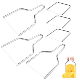 6Pcs Cheese Slicer, Stainless Steel Cheese Cutter, Handheld Butter Cutter Tools, Wire Butter Cheese Grater, Cheese Cutter for Kitchen Block Cheese