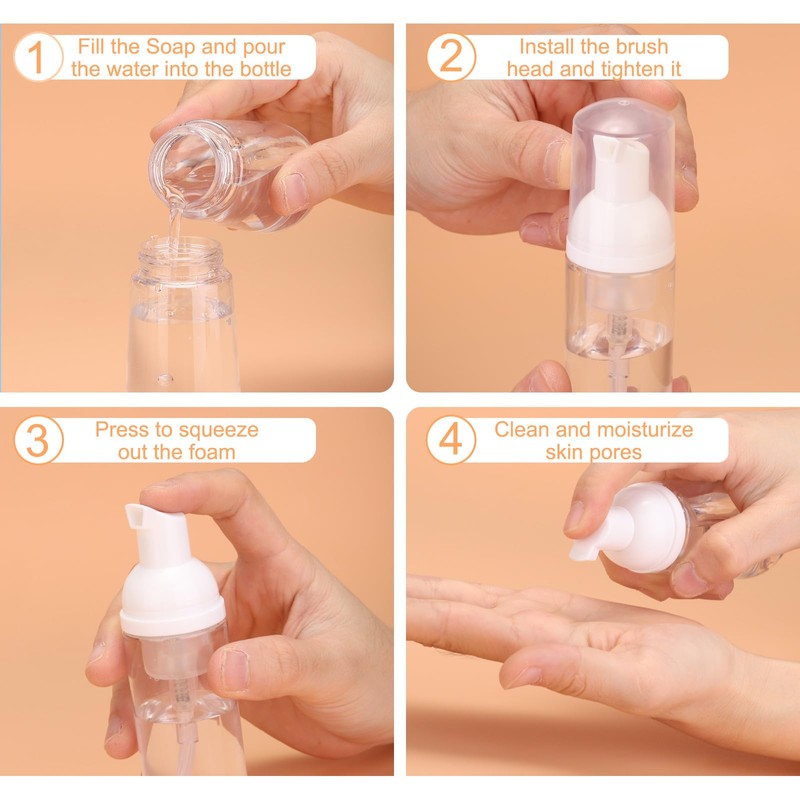 QUARKZMAN 60 ml Empty Foam Pump Bottle, Pack of 12
