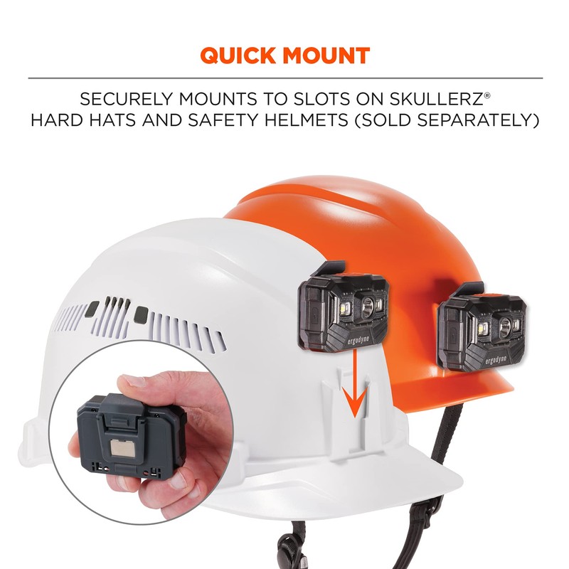 Ergodyne - 60197 Skullerz 8987 Rechargeable Universal Hard Hat LED
