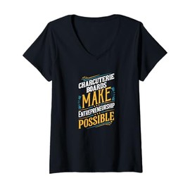 Womens Charcuterie Boards Entrepreneurship Possible Work From Home V-Neck T-Shirt