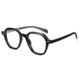 Cyxus Blue Light Glasses Fashion Oval Computer Blue Ray Blocking Glasses Tr90 Frame Anti Glare Strain For Men Women 8555 Black