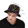 Musical Note Bucket Hat Funny Music Theme Sun Hats Packable