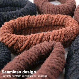 GADIEMKENSD Hair Ties for Women Thick Hair Stretchy Hair Elastics Small Rubber Bands for Hair Ponytail Holders Nylon Hair Ties for Sport Travel Coffee
