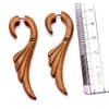 Tribal Fake Gauge Wooden Earrings Coco Hippie Ebony Girls Women
