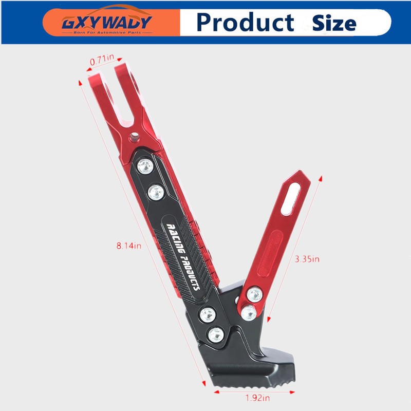 GXYWADY Motorcycle Universal Foot Side Bracket Adjustable Support Kickstand CNC