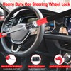 Afurkuot Car Steering Wheel Lock Car Lock Adjustable Length Safety