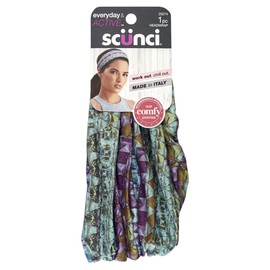 Scunci Everyday & Active Tie-Dye Wide Head wrap Headband Cover Band Made In Italy