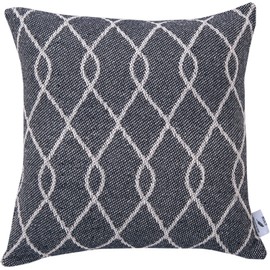 POSH LIVING MUKT 53301 Throw Pillow Cover, Twist Smoke, Size: Approx. W 16.9 x D 16.9 x D 16.9 inches (43 x 43