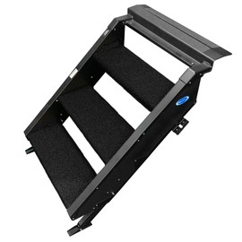 Prest-O-Fit 2-0518 Trailhead Step Rug 19.5 in. W (3 Pc Set) Fits MORryde StepAbove 3 Step - Obsidian Black