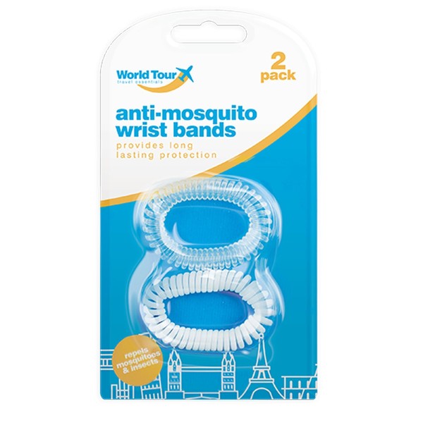 Play-tec TRA1368 Anti Mosquito Wrist Bands | For Travel | 2pcs, White