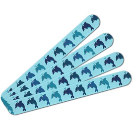 Cute Kawaii Dolphins Pattern Double-Sided Nail File Emery Board Set 4 Pack