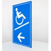Wheelchair Ramp Left - Sign - Portrait Format - Blue
