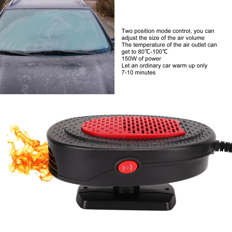 Car Heater 160-280W Portable Heating Cooling Modes 360 Degree Rotary