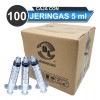 DL 100 Jeringas De Plástico Capacidad 5 Ml Sin Aguja