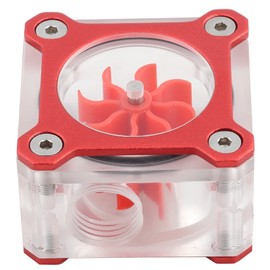 Water Cooling Flow Meter Transparent PMMA Computer Accessories G1/4 Thread(Rouge )