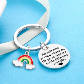 Leaving Gifts for Colleagues Thank You Keyring for Women Men Thank You Gift Appreciation Keyring Gifts for Volunteer Coach Mentor Employee Gift Social Worker Colleague Gifts (May You Be Proud)