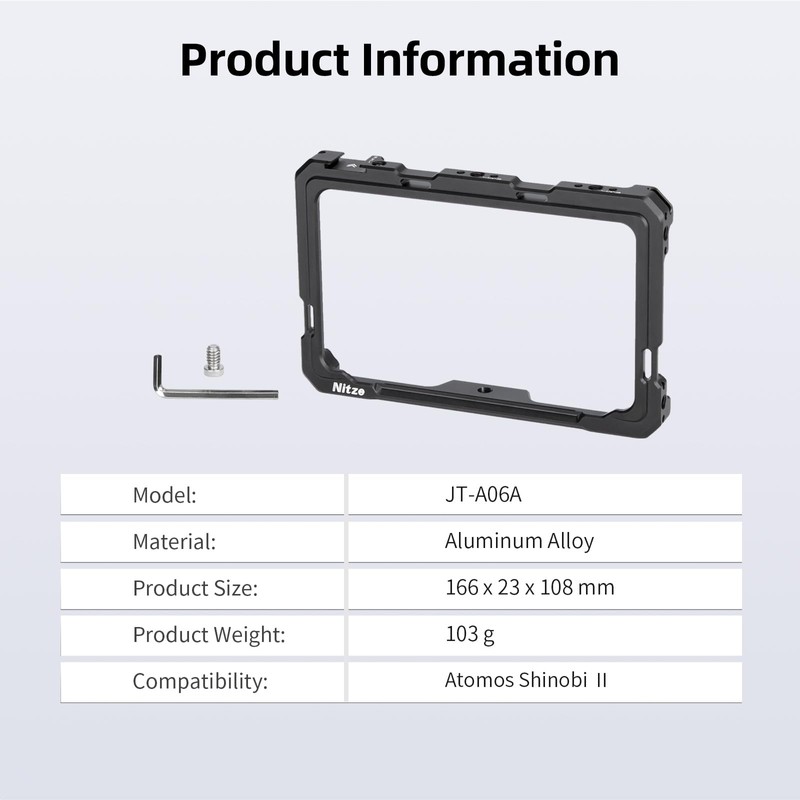 Nitze Shinobi 2 Cage for Atomos Shinobi II Monitor -