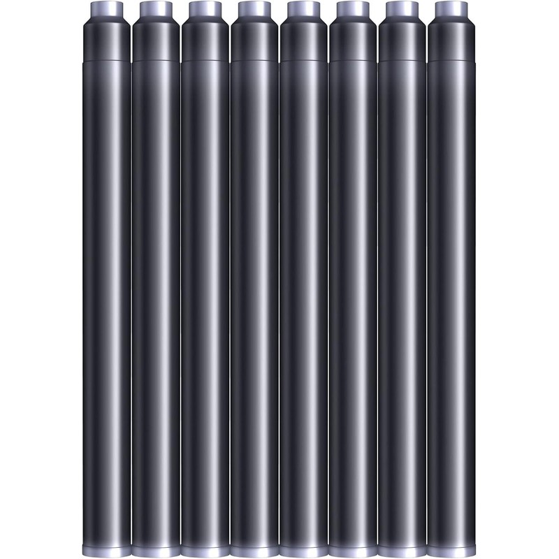 Waterman Cartuchos de Tinta estándar Grandes permanentes, Color Negro