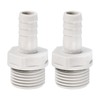 PATIKIL Hose Barb Fitting Straight 11mm Barbed G1/2 Male Thread,