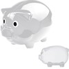 Large Transparent Plastic Piggy Bank Gift Idea Saving Money Box