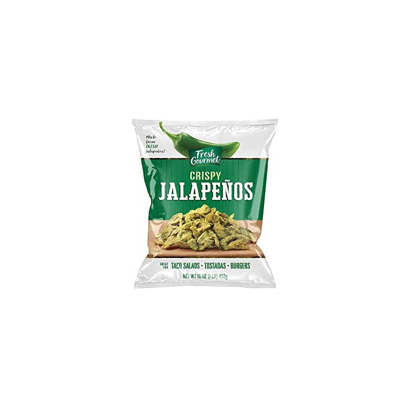 Fresh Gourmet Crispy Lightly Salted Jalapenos | 1 Pound, Pack