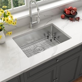 Kitsitchen 23 inch RV Sink, 23" x 16" x 7" Undermount Stainless Steel Kitchen Sink,18 Gauge Single Bowl Kitchen Sinks