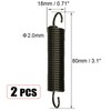Extension Spring - 2.5mm Wire Dia, 18mm OD, 80mm Free