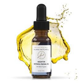 Aceite facial antiedad de retinol y jojoba por Alana Mitchell – hidratante, revitalizante suero facial reduce las arrugas y líneas finas – fórmula nat