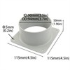 DGHAOP Dryer Vent Wall Plate Gray 4.5"/115mm ABS Plastic Air