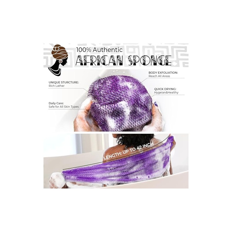 Esponja Red Africana Auténtica Piezas Lufa Exfoliante Real Nudos Paños